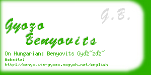 gyozo benyovits business card